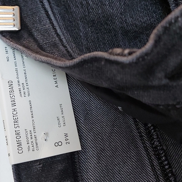 NWT American Eagle 90s Bootcut Jeans Black Wash Size 8 Short - Picture 8 of 11